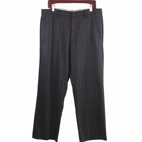 Gap Classic Fit Wool Stripe Charcoal Pants Men’s Size 35x30